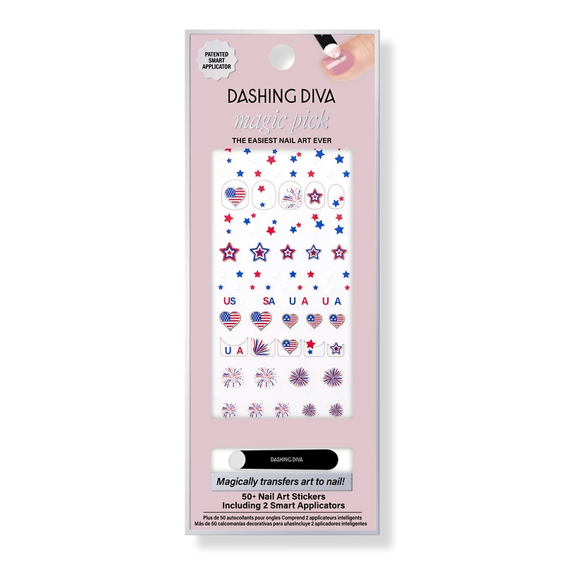 Dashing Diva Firework City Magic Pick Nail Art Stickers