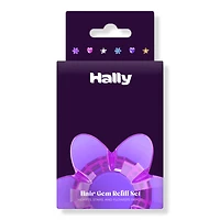 HALLY Gem Pen Hair Hearts, Stars, and Flowers Refill Set