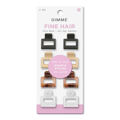 GIMME beauty Small Square Claw Clip for Fine Hair