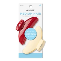 GIMME beauty Fashion Claw Clip for Medium Hair 2 Pack 