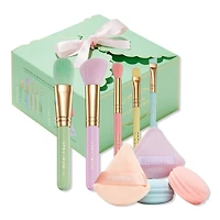 Spectrum Patisserie Box Makeup Brush, Sponge & Puff Set