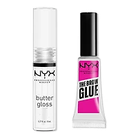 NYX Professional Makeup Butter Gloss & Brow Glue Duo Kit