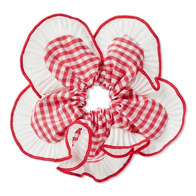 Scunci Summer Social Floral Gingham Scrunchie