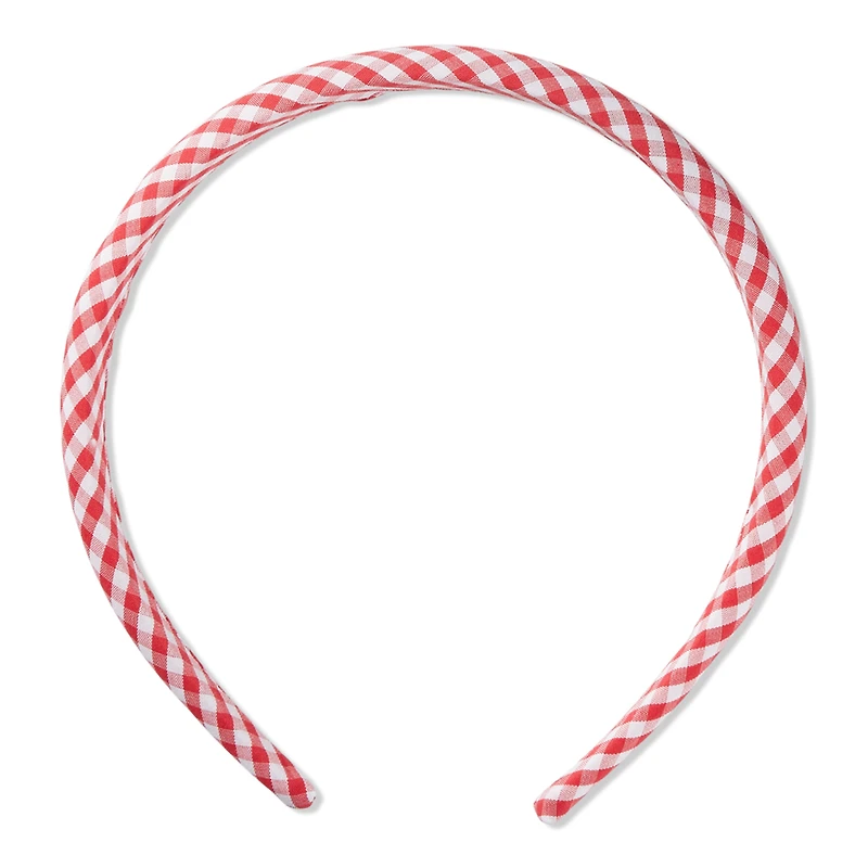 Scunci Summer Social Gingham Headband - and White