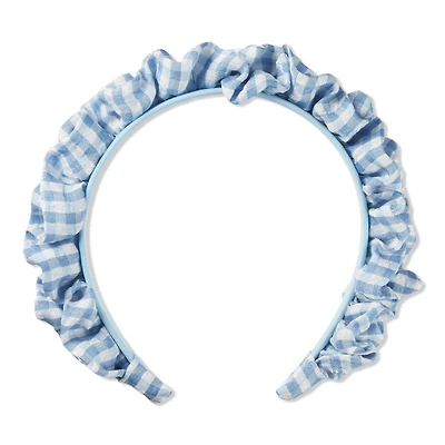 Scunci Summer Social Gingham Ruffle Headband