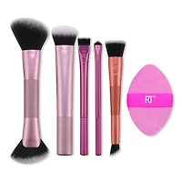 Real Techniques Big Blends Energy Brush + Dual-Sided Puff Set