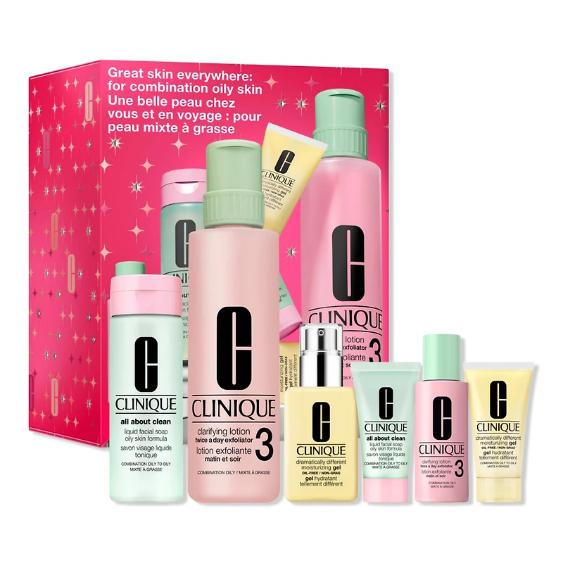 Clinique Great Skin Everywhere Skincare Gift Set for Combination Oily Skin