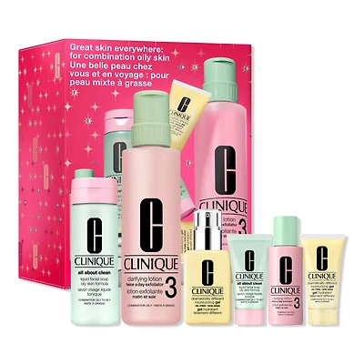 Clinique Great Skin Everywhere Skincare Gift Set for Combination Oily Skin