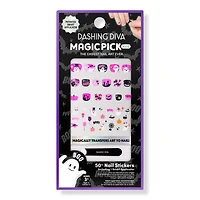 Dashing Diva Magic Pick Kids Nail Stickers, Pretty Scary in Pink