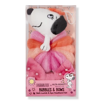 ULTA Beauty Collection Peanuts x UBC Bubbles & Bows Spa Headband and Loofah Set
