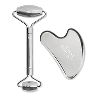 Mario Badescu Stainless Steel Facial Roller and Gua Sha Set