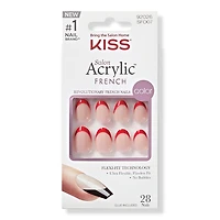 Kiss Salon Acrylic French Color Press On Nails