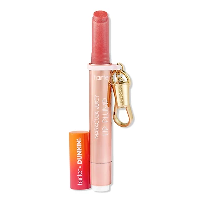 Tarte tarte x Dunkin' Maracuja Juicy Shimmer Glass Lip Plump + Free Charm - Rosy Mauve Shimmer Glass