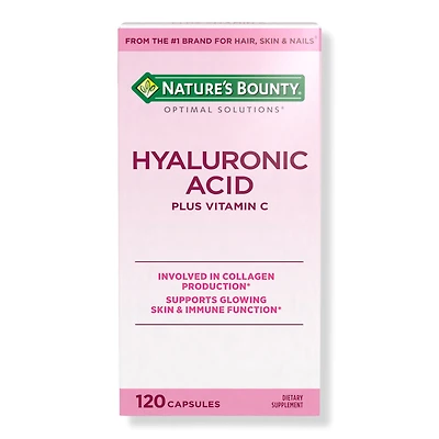 Nature's Bounty Hyaluronic Acid Plus Vitamin C Capsules for Glowing Skin
