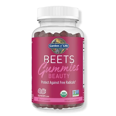 Garden of Life Organic Beets Beauty Gummies Raspberry Flavored