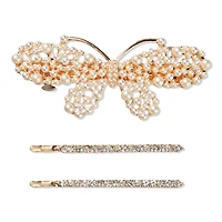 Scunci Elite Barrette and Bobby Pin 3 Piece Set