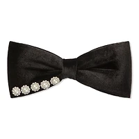 Scunci Elite Black Bow Barrette with Pearls