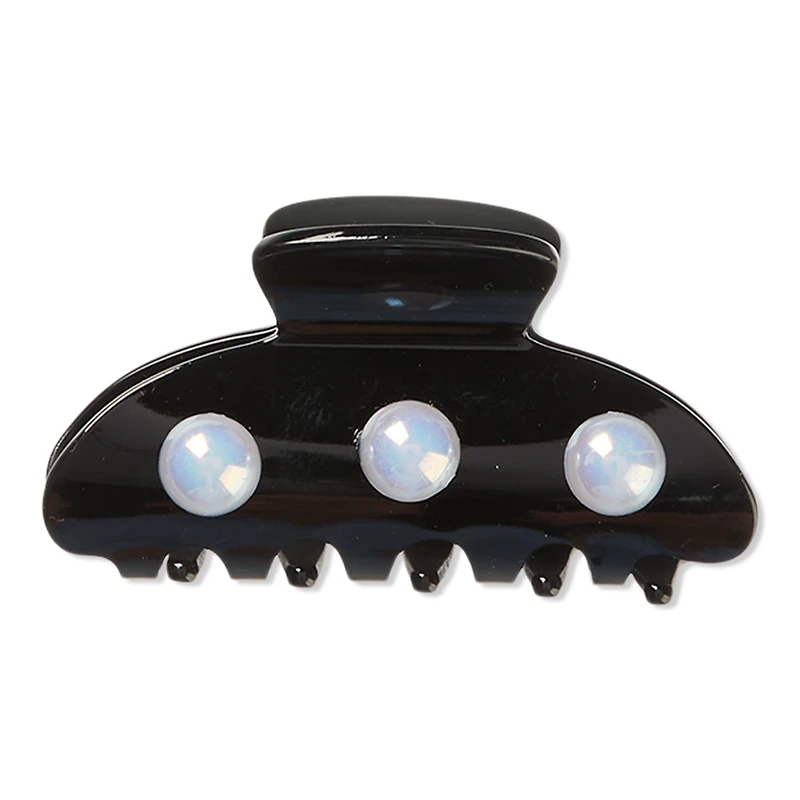 Scunci Elite Black Claw Clip with Pearls