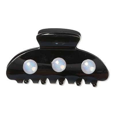 Scunci Elite Black Claw Clip with Pearls