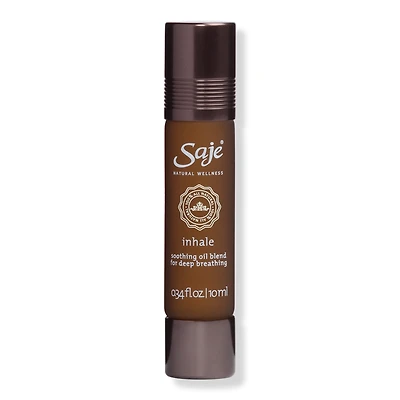 Saje Natural Wellness Inhale Soothing Roll-On Oil Blend For Deep Breathing - Inhale