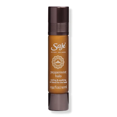 Saje Natural Wellness Peppermint Halo Cooling & Soothing Oil Blend for the Head - oz