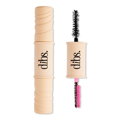 DIBS Beauty Mini Double Standard Primer & Mascara Duo - Rich Neutral Brown & Jet Black
