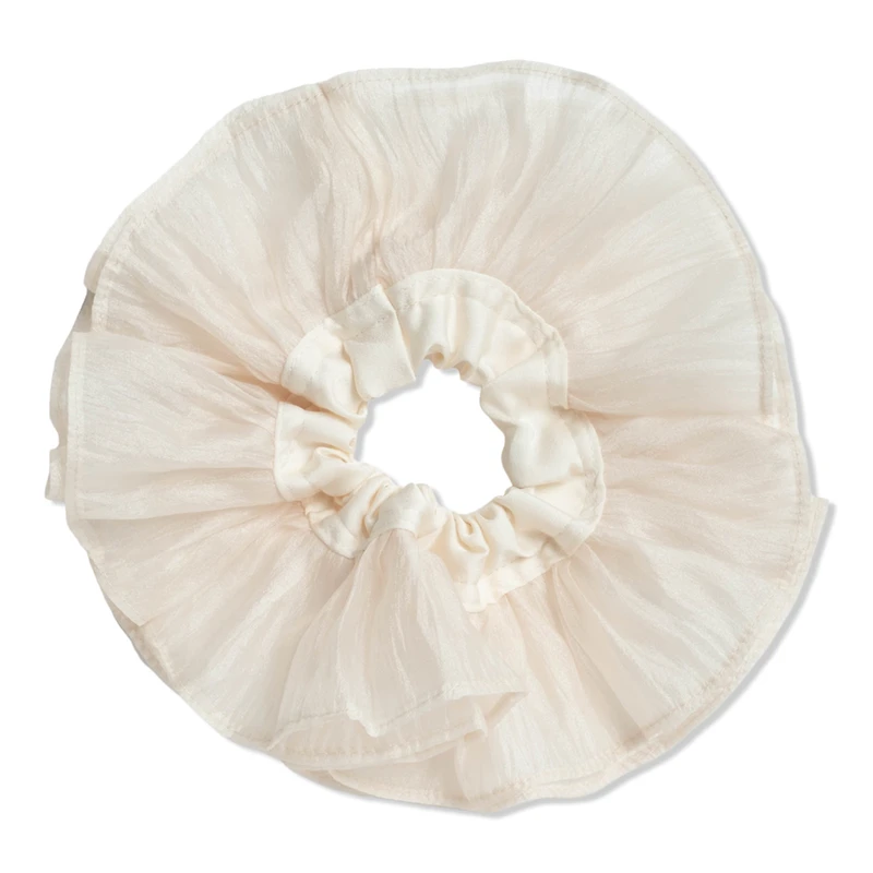 Wet Brush Iridescence Icon Flowy Large Scrunchie - Cream