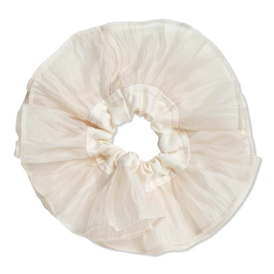 Wet Brush Iridescence Icon Flowy Large Scrunchie - Cream