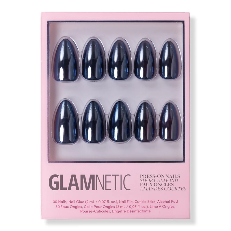 Glamnetic Black Metal Press-On Nails
