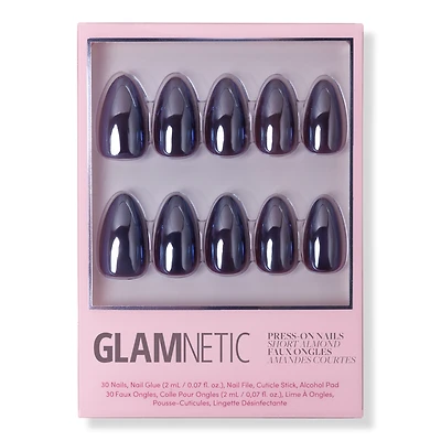 Glamnetic Burgundy Chrome Press-On Nails