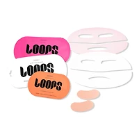 LOOPS Dew Crew Hydrogel Face & Eye Mask 3 Piece Set