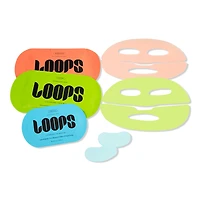 LOOPS Fresh Face Trio Hydrogel Face & Eye Mask 3 Piece Set