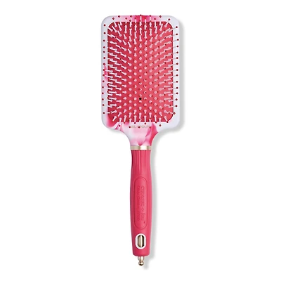 Olivia Garden Ceramic + Ion Pink Marble Anti-Static Cushioned Paddle Brush