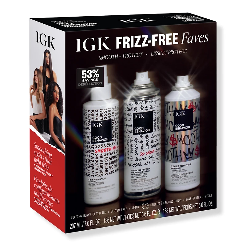 IGK Frizz-Free Faves Holiday Kit