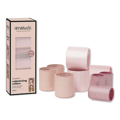The Hair Edit Ceramic Volumizing Hair Rollers 9-Pack