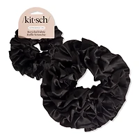 Kitsch Recycled Fabric Ruffle Scrunchie 