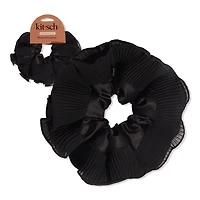 Kitsch Pleated Scrunchie - Halloween Black
