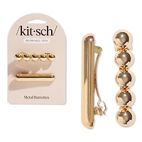 Kitsch Metal Cloud & Bubble Barrettes 2 Piece Set