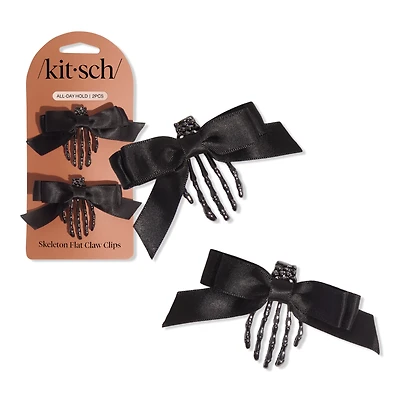 Kitsch Skeleton Flat Claw Clips 2 Piece Set