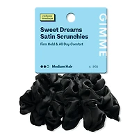GIMME beauty Sweet Dreams Satin Hair Scrunchies for Medium 