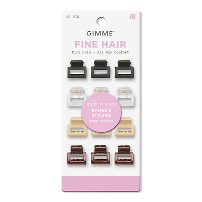 GIMME beauty Mini Square Claw Clip for Fine Hair