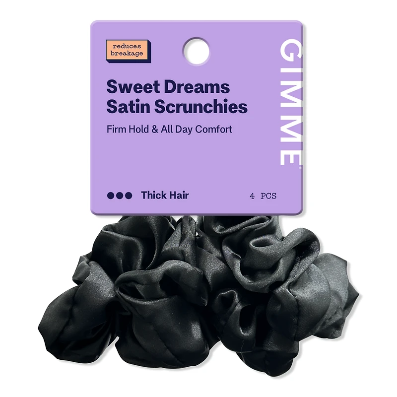 GIMME beauty Sweet Dreams Large Satin Hair Scrunchies 