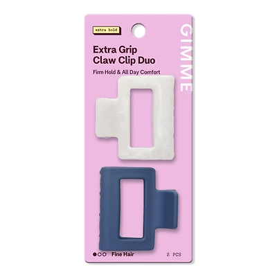 GIMME beauty Extra Grip Square Claw Clip for Medium Hair - Navy/Pearlescent