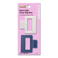 GIMME beauty Extra Grip Square Claw Clip for Medium Hair - Navy/Pearlescent