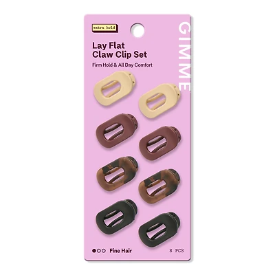 GIMME beauty Mini Lay Flat Claw Clips for Fine Hair