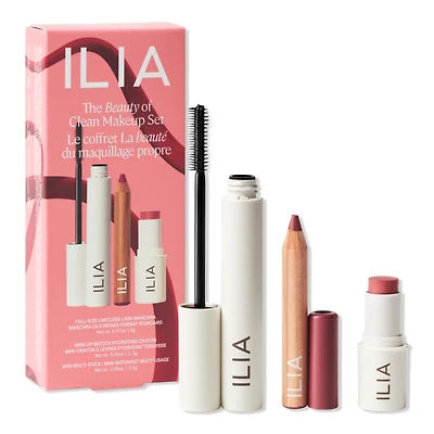 ILIA The Beauty of Clean Makeup Set - Clean Eye + Cheek + Lip Makeup Set