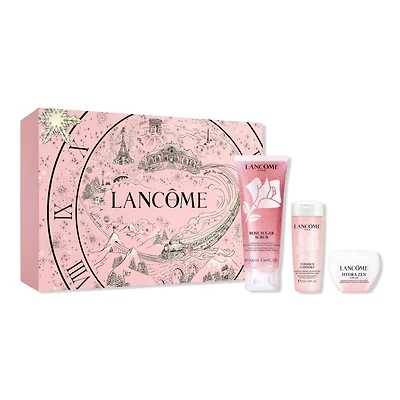 Lancome Rose Sugar Scrub & Tonique Confort 3 Piece Limited Edition Hydrating Gift Set