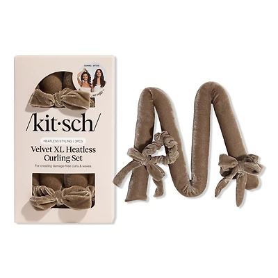 Kitsch Velvet XL Heatless Curling Set - Eucalyptus