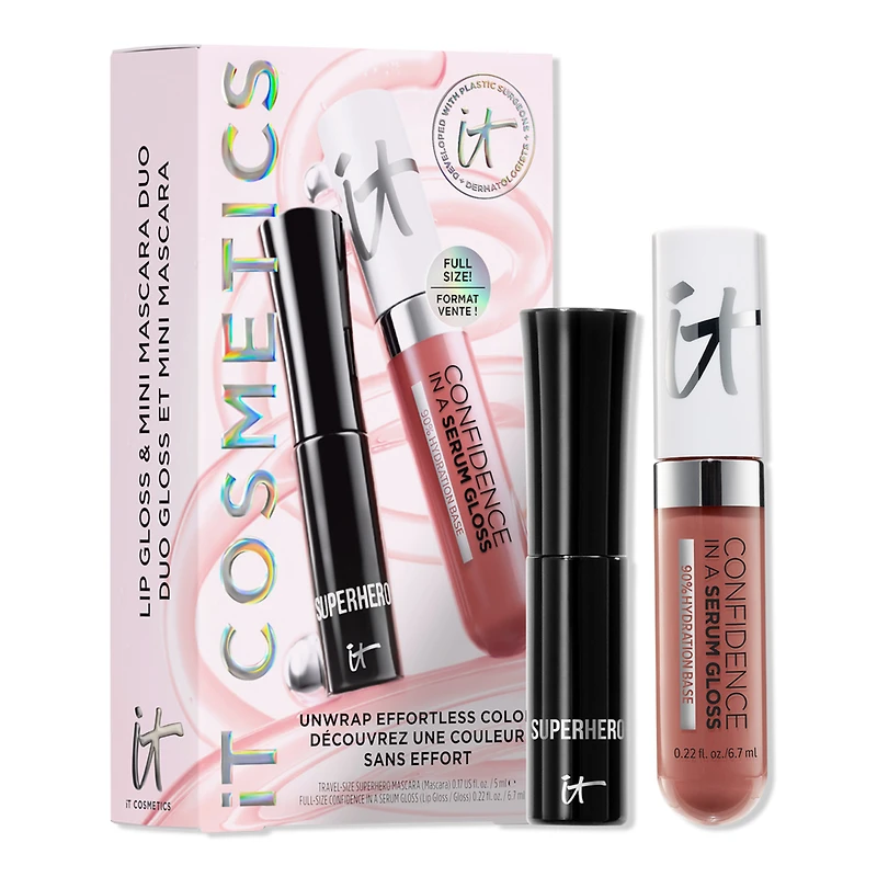 IT Cosmetics Unwrap Effortless Color Mascara & Lip Gloss Makeup Gift Set
