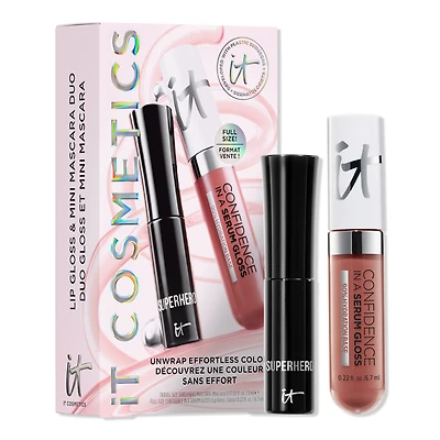 IT Cosmetics Unwrap Effortless Color Mascara & Lip Gloss Makeup Gift Set